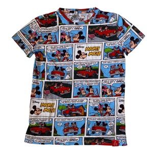 Mickey Mouse Comic All Over Print (AOP) T-Shirt Adult Cakeworthy S Short Sleeve